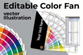 Editable Color Fan vector illustration