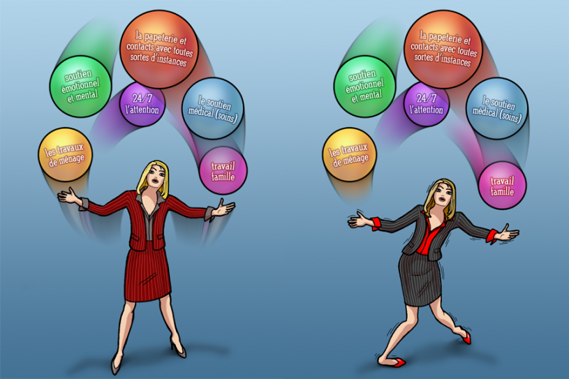 Business Woman Juggler Illustration
