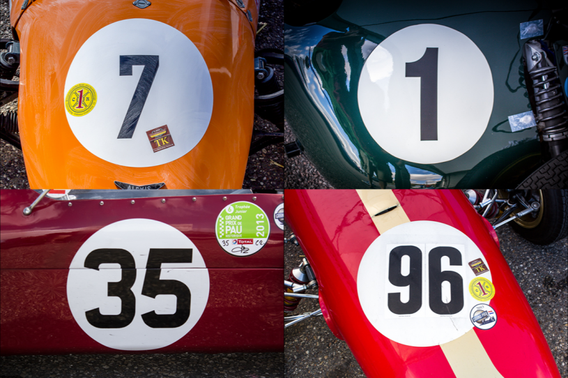 Classic Race Car Numbers