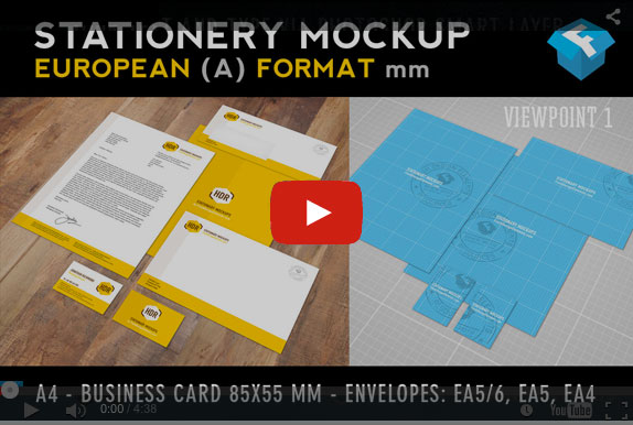 FreshDesignElements European Format Stationery Mockup - Instruction Video
