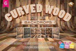 6 Curved Wood Backdrops