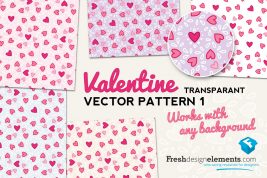 FDE Transparant Valentine Hearts Pattern 1
