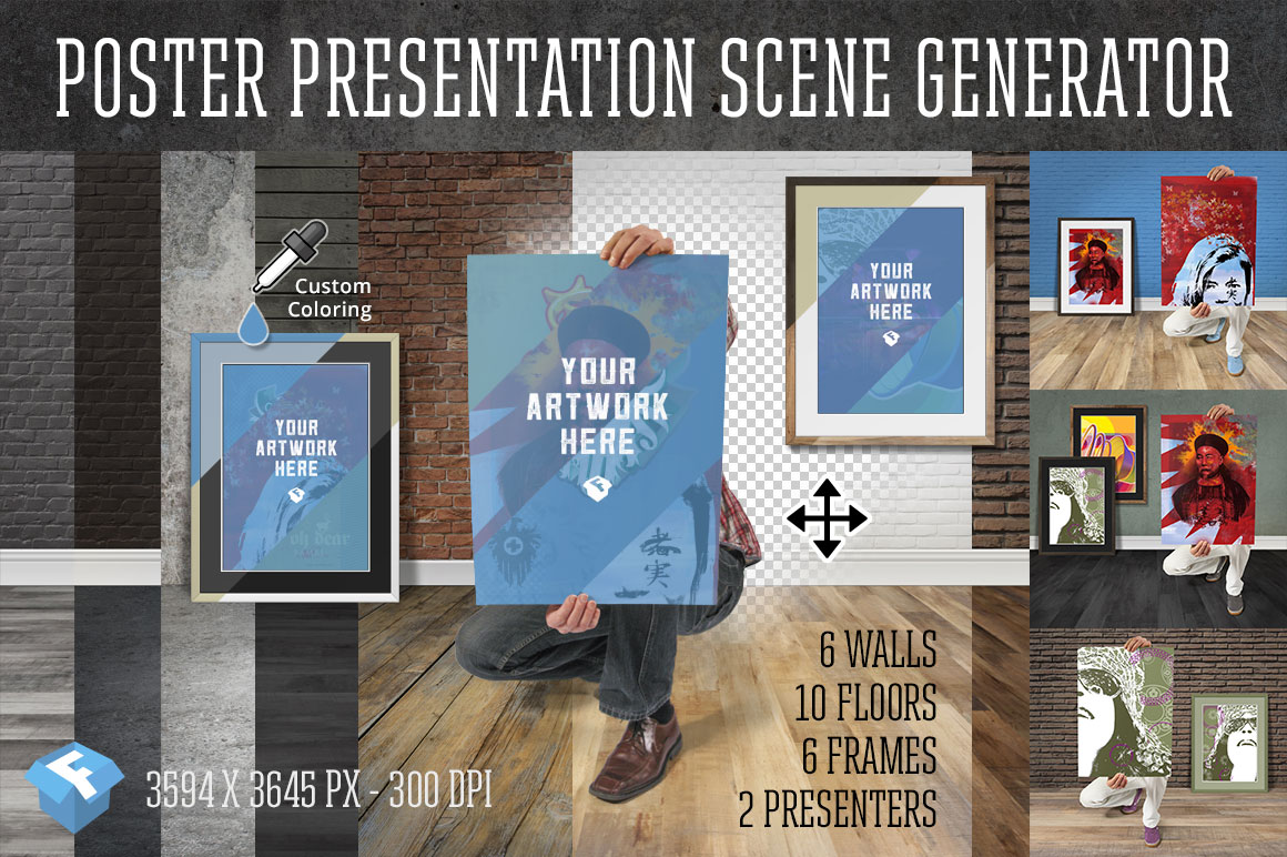 Poster Presentation Scene Generator - Photoshop