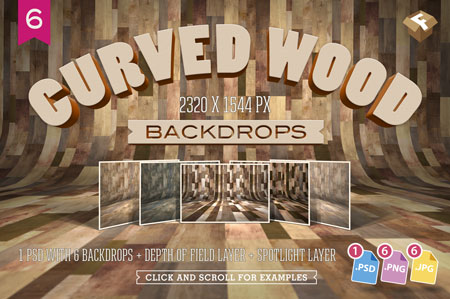Curved Wood Backgrounds