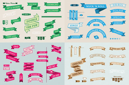 Pack of Ribbons Vector