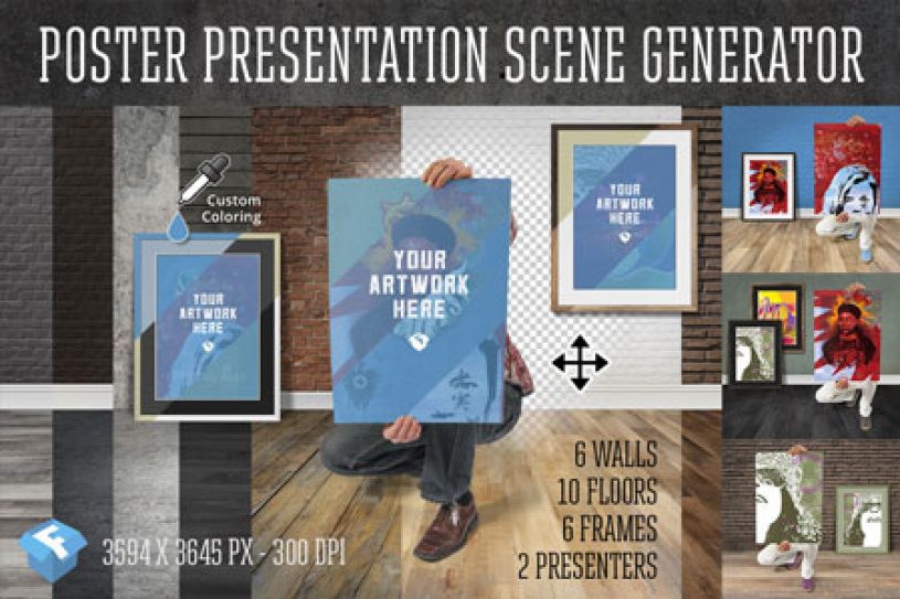 Poster Presentation Scene Generator Mockup