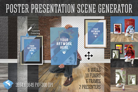 Poster Presentation Scene Generator Mockup