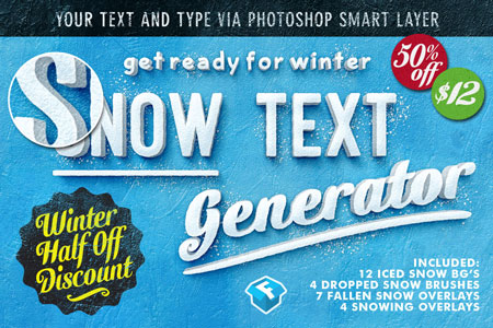 Snow Text Generator Photoshop Styles